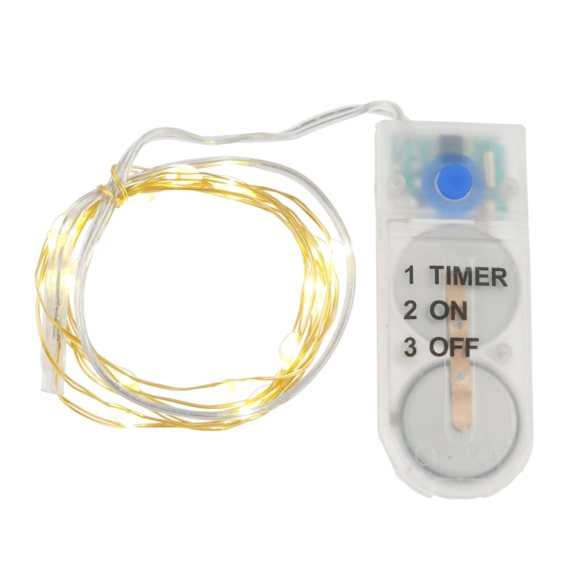 8 Pack: 18ct. Warm White LED String Lights with Gold Wire by Ashland®